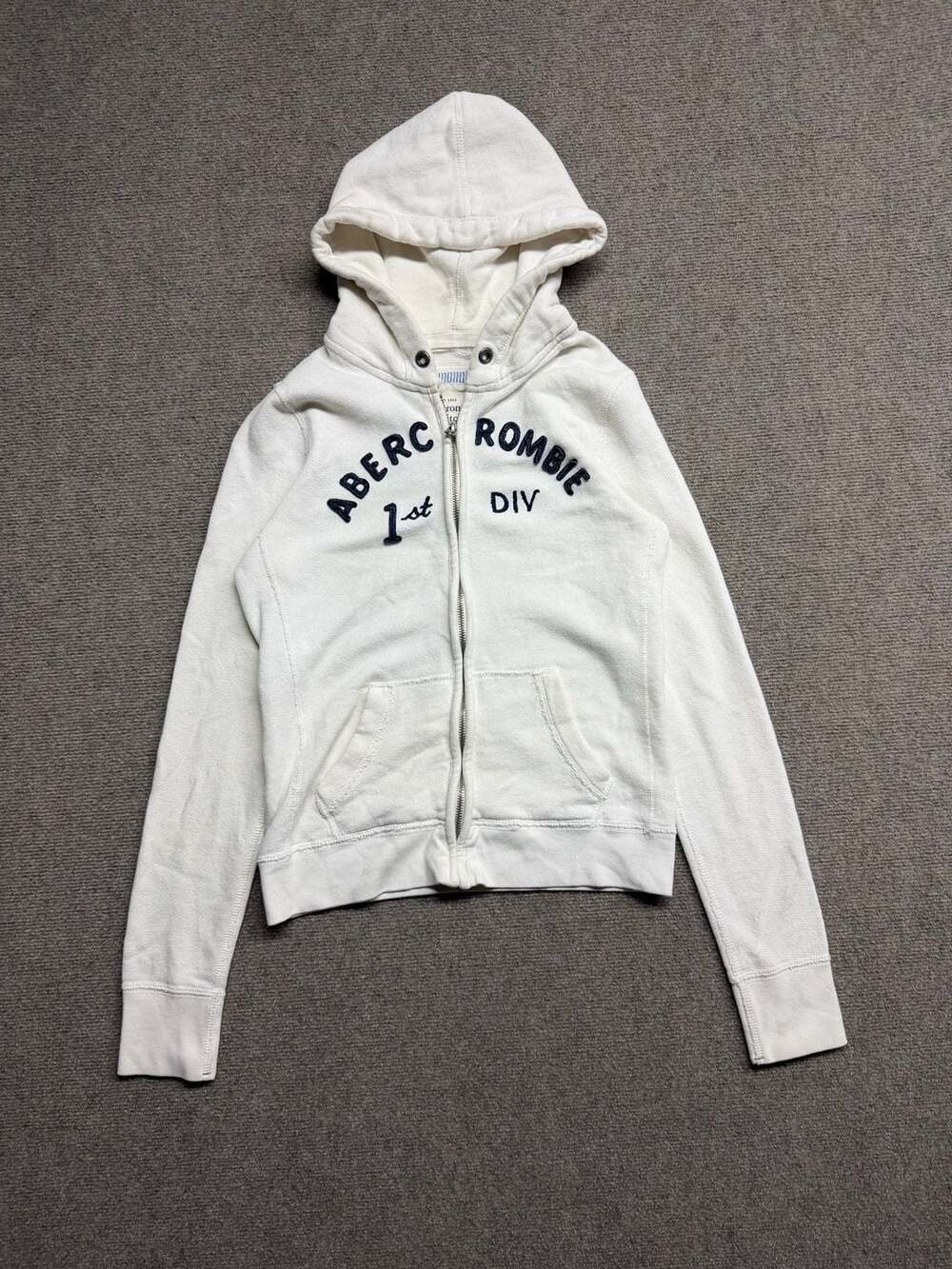 Abercrombie & Fitch Zip Up Hoodie Size M White